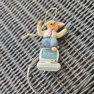 Kurt Adlers Hole in the wall gang computer mouse Christmas ornament 3.5"